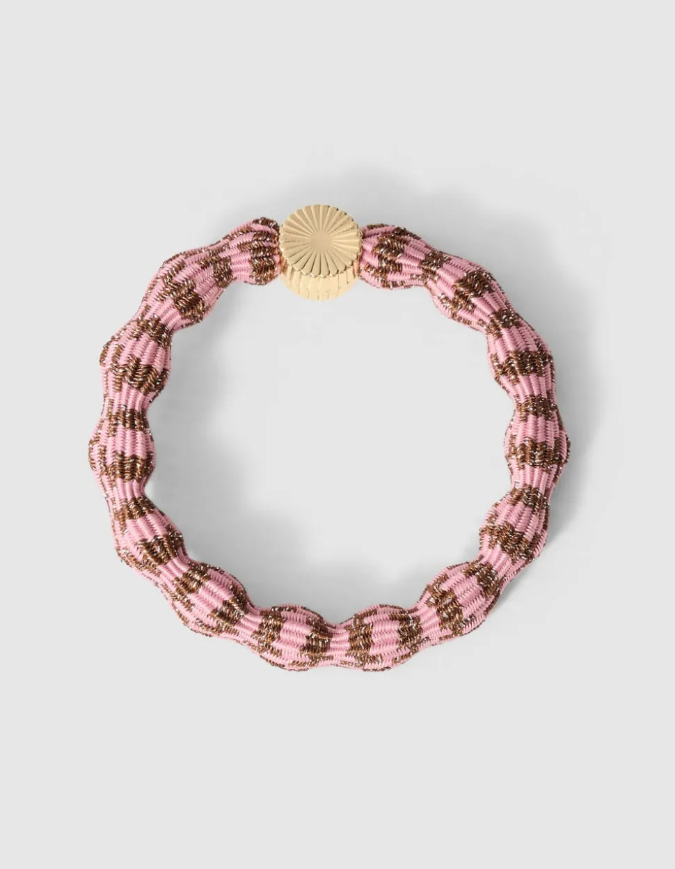 Wave Lurex Haarelastiek Roze