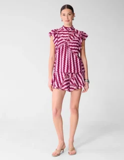 Wavy Printed Short Roze/Paars