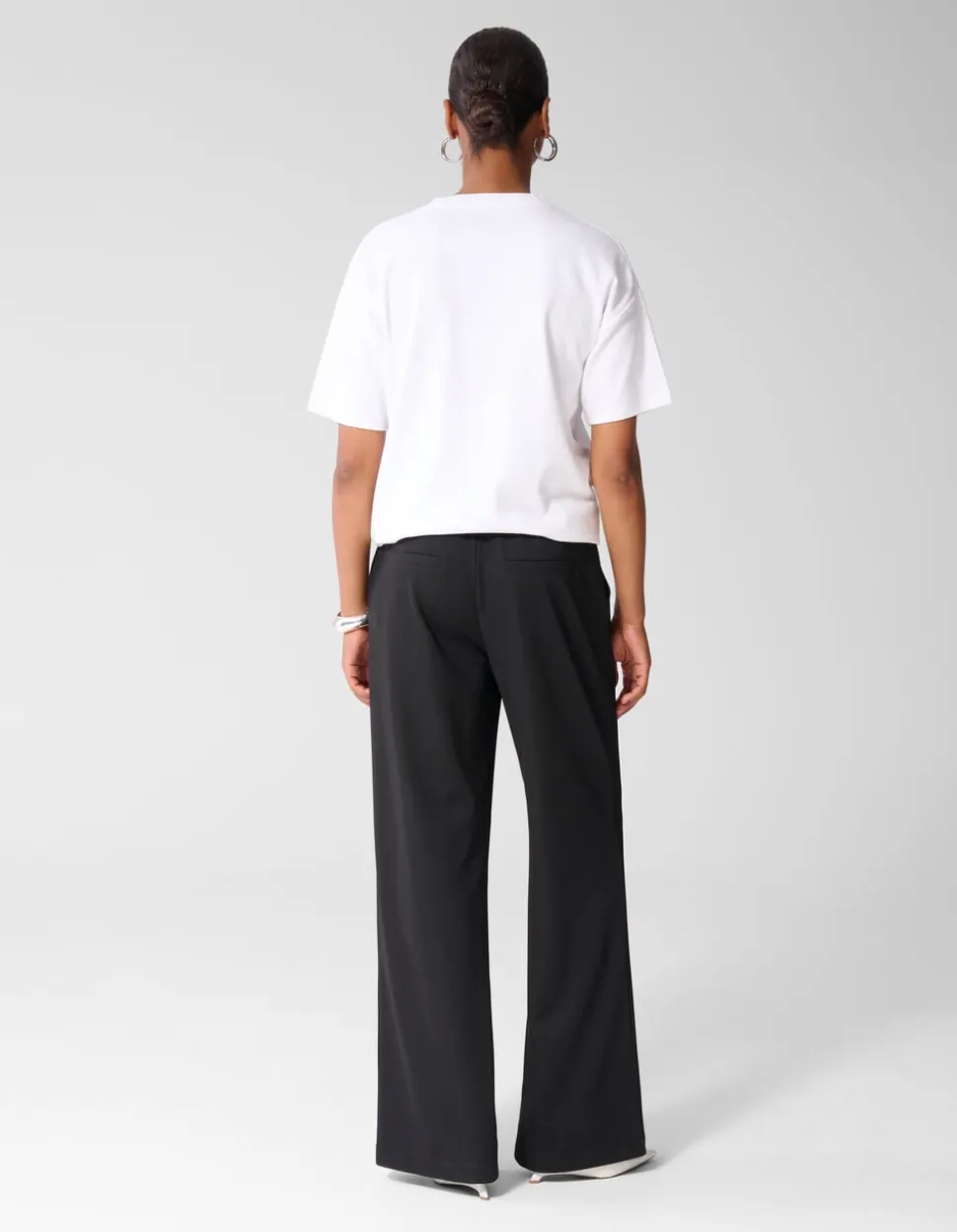 Wide Leg Broek Zwart