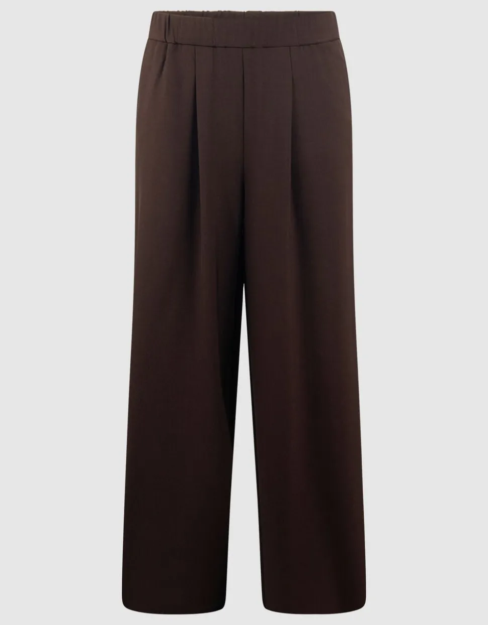 Wide Leg Fit Broek Donkerbruin By Mieke