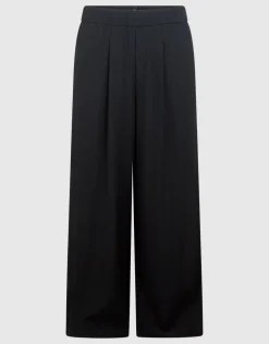 Wide Leg Fit Broek Zwart By Mieke