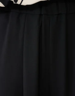 Wide Leg Fit Broek Zwart By Mieke