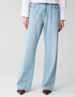 Wide Leg Fit Jeans Extra Lang Bleached