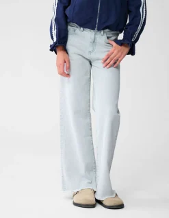 Wide Leg Fit Jeans Lichtgrijs