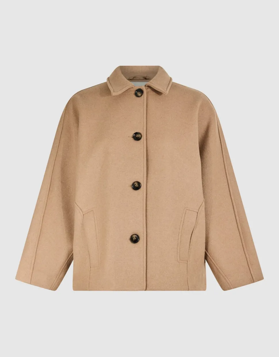 Wol Cape Jas Camel