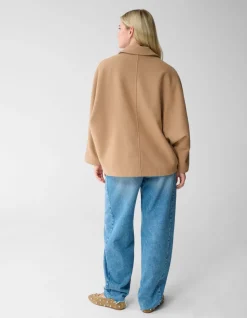 Wol Cape Jas Camel