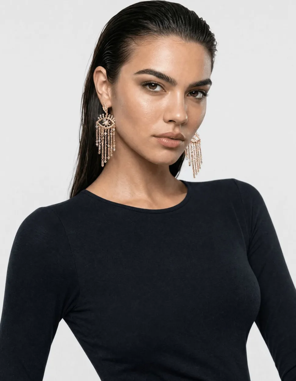 Zachte Longsleeve Top Zwart