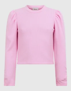 Zachte Pofmouwen Longsleeve Top Roze