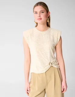 Zebra Organic Top Gebroken Wit