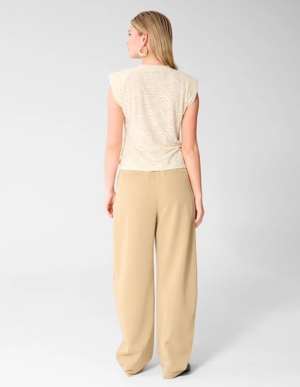 Zebra Organic Top Gebroken Wit