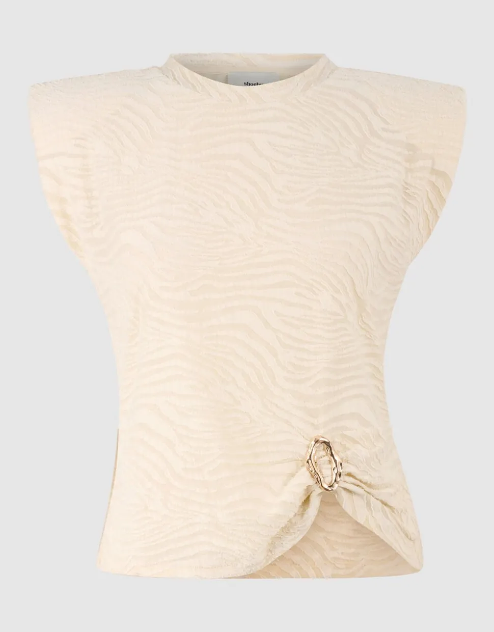 Zebra Organic Top Gebroken Wit