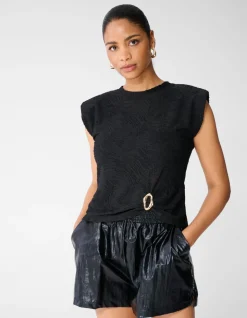 Zebra Organic Top Zwart