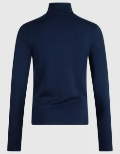 Zipper Longsleeve Top Donkerblauw