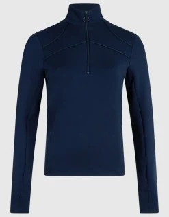 Zipper Longsleeve Top Donkerblauw